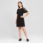 Women's Crochet Shoulder Dress - Melonie T - Black