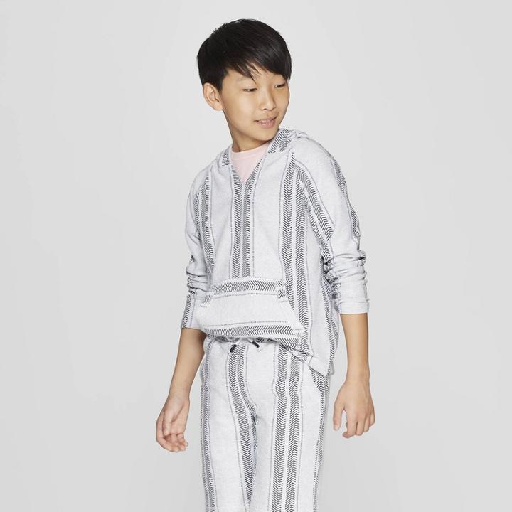 Boys' Long Sleeve Pullover - Art Class Gray S (6-7), Blue Gray