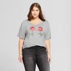 Fifth Sun Women's Plus Size Cool Rose Graphic T-shirt - Fifth