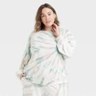 Women's Plus Size Tie-dye Sweatshirt - Knox Rose Green