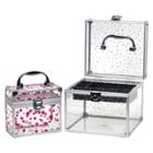 Caboodles Prima Donna Acrylic Train Case Holographic Stars With Pink Dots