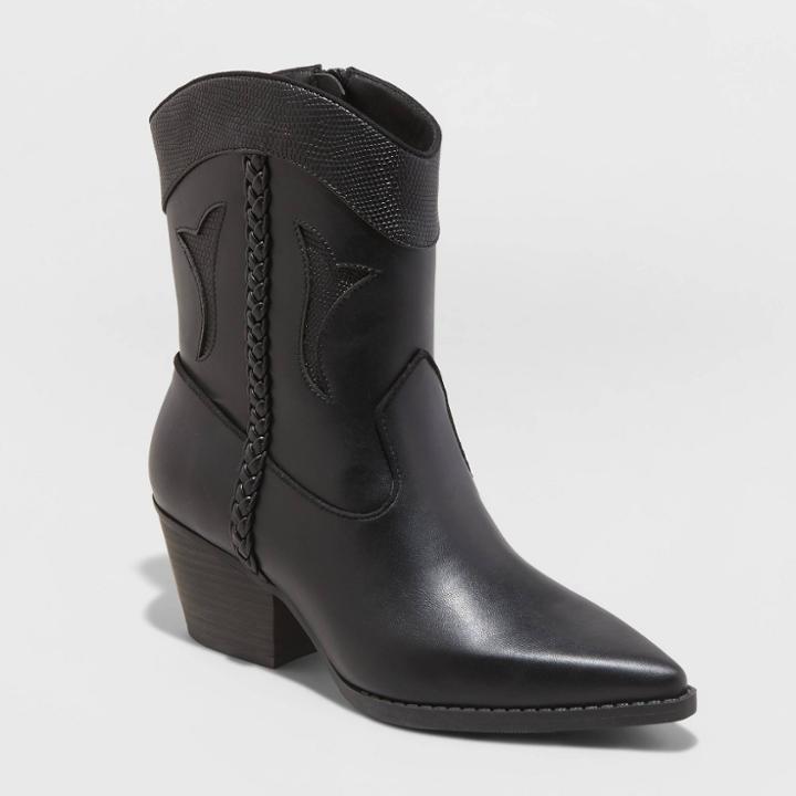 Women's Shana Cowboy Boots - Universal Thread Black