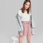 Women's High-rise Paperbag Waist Shorts - Wild Fable Rose Xs, Women's, Pink