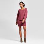 Women's Lightweight Sweater Bodycon Dress - Vanity Room Red