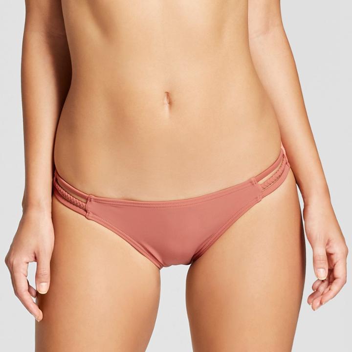 Women's Braided Strappy Bikini Bottom - Xhilaration Clay