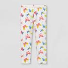 Toddler Girls' Butterfly Tie-dye Leggings - Cat & Jack White