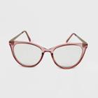 Women's Crystal Cateye Blue Light Filtering Glasses - Wild Fable Pink
