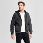 Men's Standard Fit Sherpa Fleece Jacket - Goodfellow & Co Charcoal