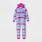 Girls' Hooded Mermaid Pajama Jumpsuit - Cat & Jack Purple
