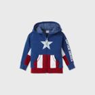 Marvel Toddler Boys' Captain America Cosplay Sweatshirt - Navy