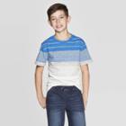 Boys' Short Sleeve Striped T-shirt - Cat & Jack Blue