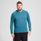 Men's Big & Tall Long Sleeve Tech T-shirt - C9 Champion Jade Green Heather