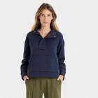 Women's Quarter Zip Sweatshirt - A New Day Navy Blue