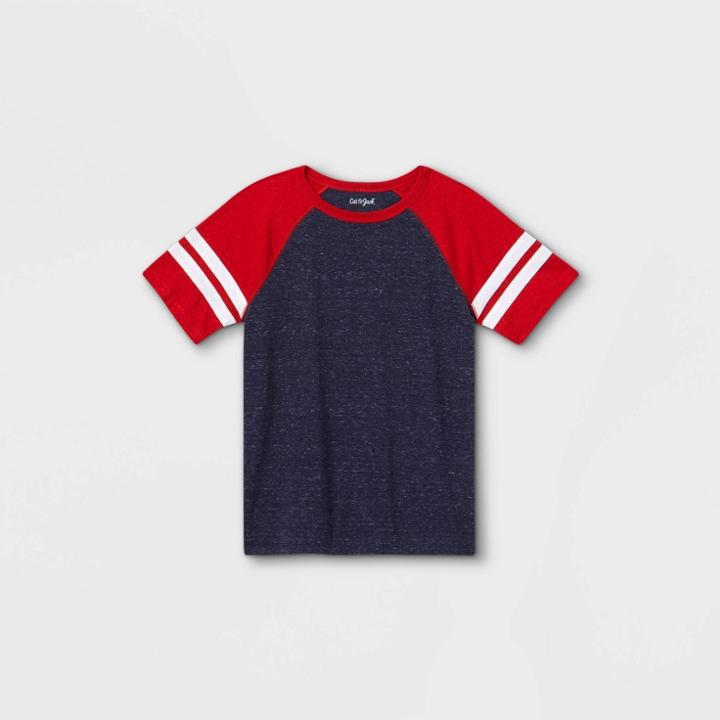 Boys' Baseball Short Sleeve T-shirt - Cat & Jack Red/navy
