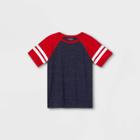 Boys' Baseball Short Sleeve T-shirt - Cat & Jack Red/navy