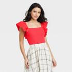 Women's Ruffle Top - A New Day Red