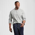 Men's Big & Tall Standard Fit Northrop Poplin Button-down Shirt - Goodfellow & Co Heather Gray