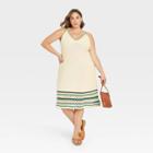 Women's Plus Size Sweater Tank Dress - Universal Thread Cream