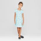 Girls' Short Sleeve Knit A Line Dress - Cat & Jack Blue