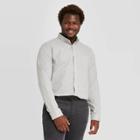 Men's Big & Tall Short Sleeve Button-down Collared Shirt - Goodfellow & Co Gray