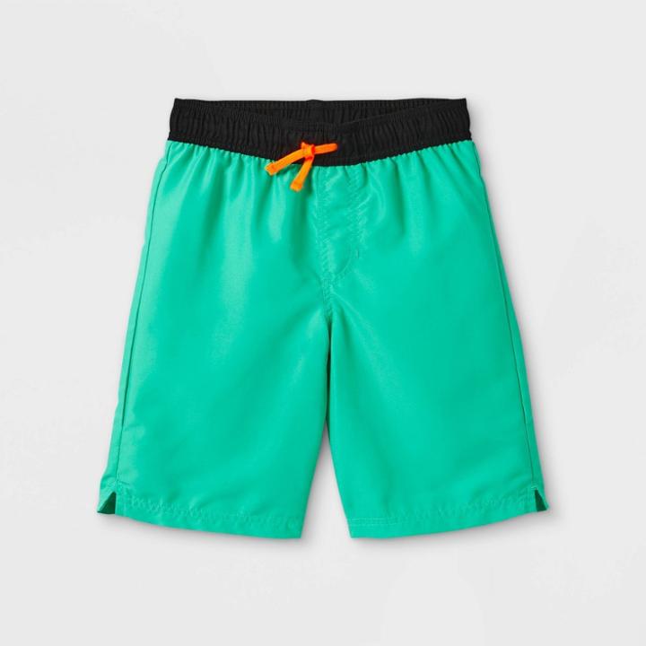 Boys' Solid Volley Swim Trunks - Cat & Jack Turquoise