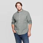 Men's Tall Standard Fit Long Sleeve Northrop Poplin Button-down Shirt - Goodfellow & Co Divine Blue