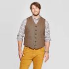 Men's Big & Tall Standard Fit Tailored Suit Vest - Goodfellow & Co Gingerbread Brown