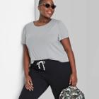 Women's Plus Size Puff Short Sleeve T-shirt - Wild Fable Gray