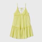 Women's Plus Size Floral Print Sleeveless Tiered Swing Dress - Wild Fable Neon Yellow