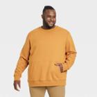 Men's Big & Tall Fleece Pullover - Goodfellow & Co Dark Mustard Yellow