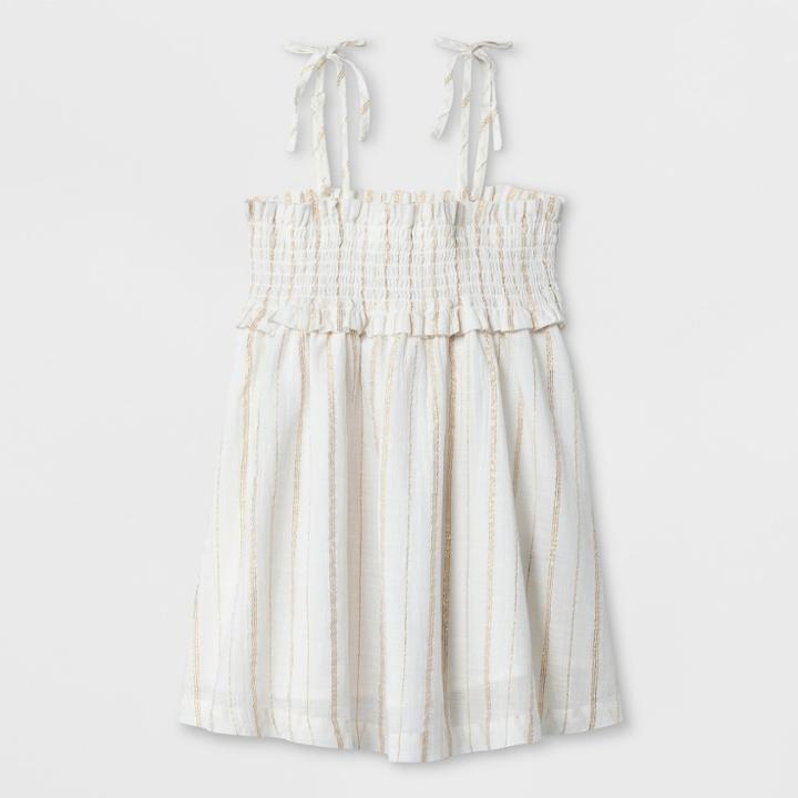 Girls' Smocked Tank Top - Cat & Jack Cream