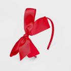 Girls' Solid Ribbon Bow Headband - Cat & Jack Red