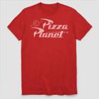 Men's Disney Pixar Toy Story 1 Pizza Planet Logo Short Sleeve Graphic T-shirt - Red