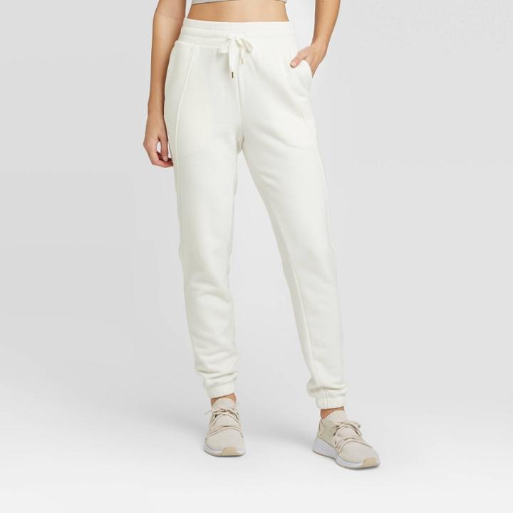 Women's Mid-rise Fleece Jogger - Joylab White