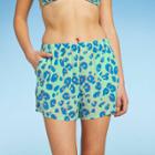 Juniors' High Waist Cover Up Pocket Shorts - Xhilaration Animal Print S,