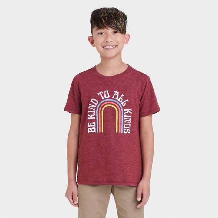 Boys' 'be Kind To All Kinds' Graphic Short Sleeve T-shirt - Cat & Jack