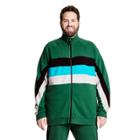Men's Big & Tall Color Block Stripe Zip-up Track Jacket - Lego Collection X Target Green