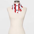 No Brand Women's Americana Striped Star Print Bandana - White/red/blue