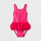 Baby Girls' Dotted One Piece Swimsuit - Cat & Jack Pink