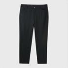 Women's Plus Size Mid-rise Ankle Length 5 Pocket Ponte Pants - Ava & Viv Black
