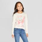 Girls' Long Sleeve Believe In Yourself Graphic T-shirt - Cat & Jack Almond Cream