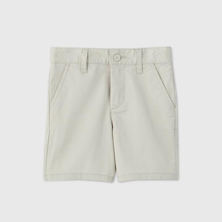 Toddler Boys' Flat Front Stretch Uniform Shorts - Cat & Jack Light Khaki