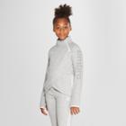 Umbro Girls' Asymmetrical Fleece Pullover - Heather Grey