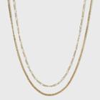 Sugarfix By Baublebar Layered Link Chain Necklace - Gold
