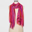 Women's Striped Oblong Scarf - A New Day Red