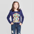 Girls' Mickey Mouse & Friends Rainbow Long Sleeve T-shirt - Navy