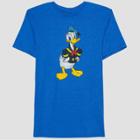Disney Men's Mickey Mouse & Friends Donald Duck Short Sleeve Graphic T-shirt - Blue S, Men's,
