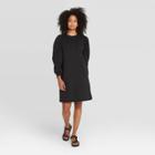 Women's Puff Long Sleeve Sweatshirt Dress - Prologue Black