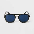 Men's Plastic Retro Aviator Sunglasses - Goodfellow & Co Green