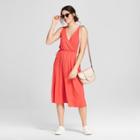 Women's Knit Wrap Dress - A New Day Coral (pink)